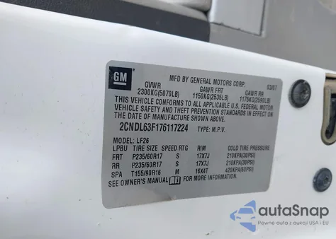 2007 Chevrolet Equinox Lt из США, поврежденный, VIN 2CNDL63F176117224